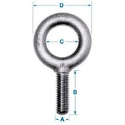 Ken Forging Eye Bolt 5/16"-24, 1.125 in Shank, 7/8 in ID, Steel, Plain K2002-UNF